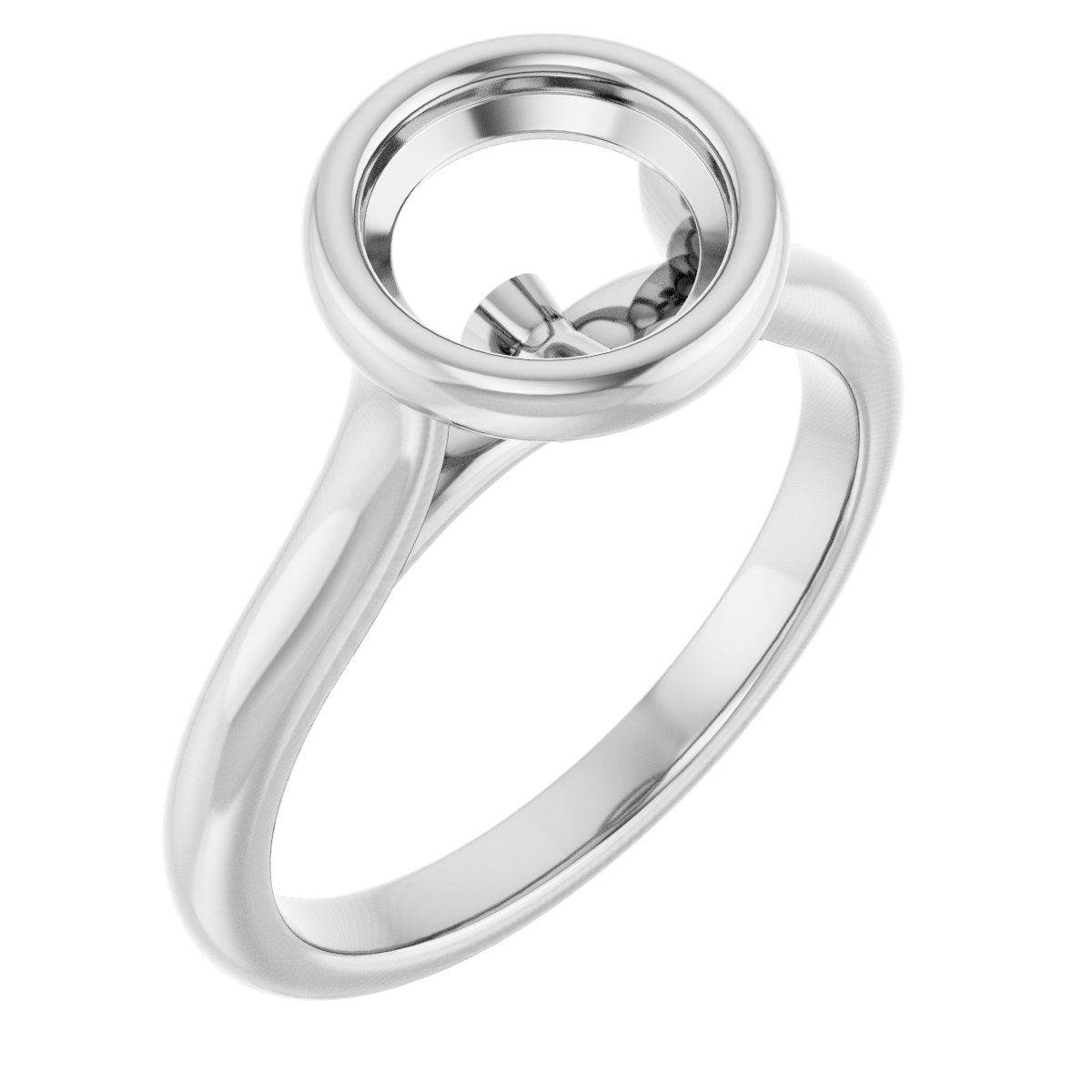 Bezel-Set Accented Engagement Ring