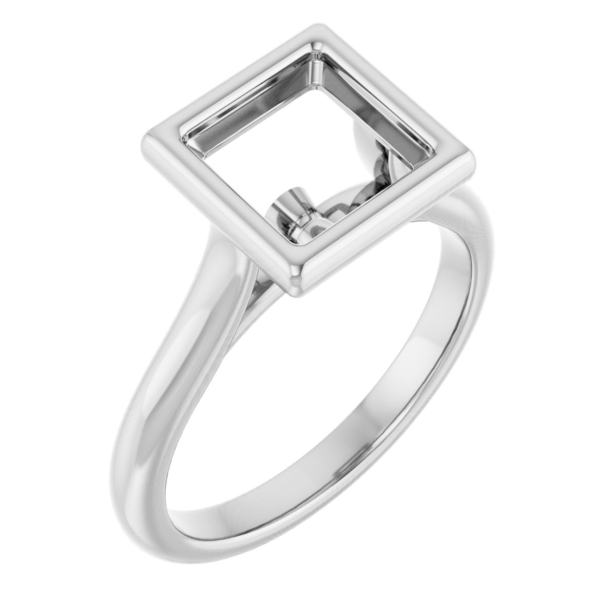 Bezel-Set Accented Engagement Ring