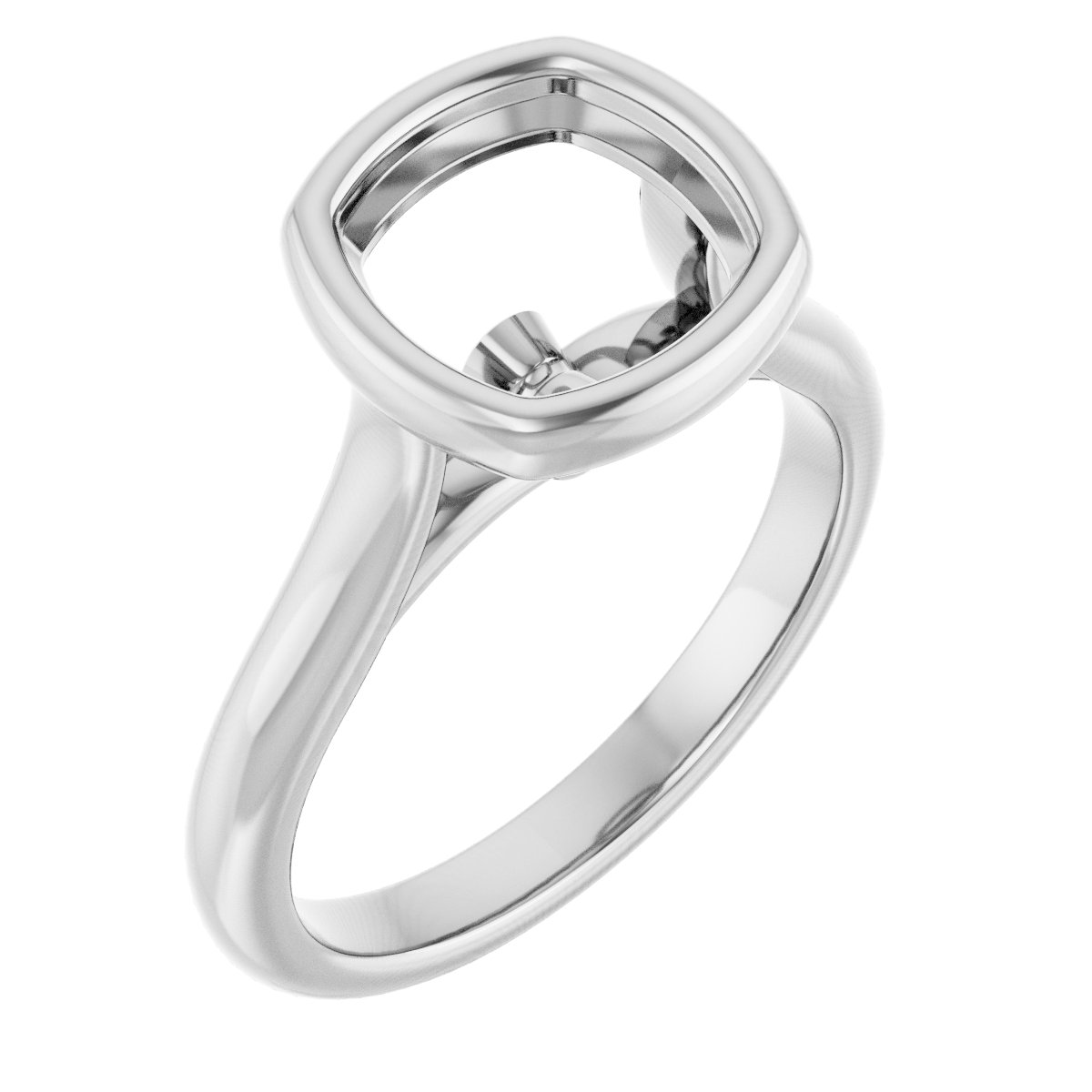 Bezel-Set Accented Engagement Ring