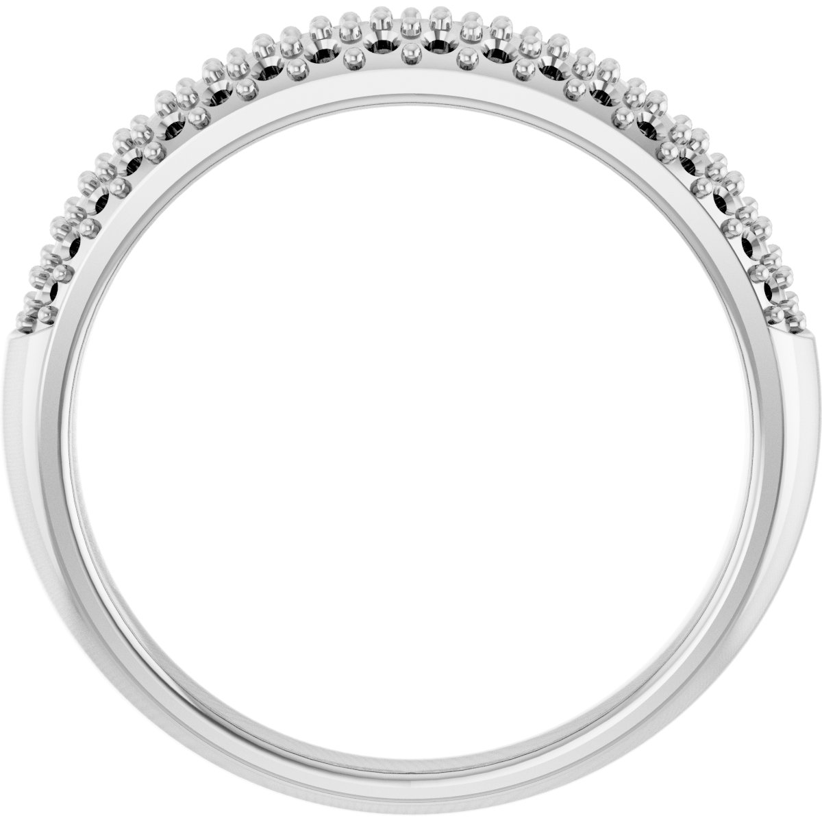 14K White 1/2 CTW Diamond Pavé Anniversary Band