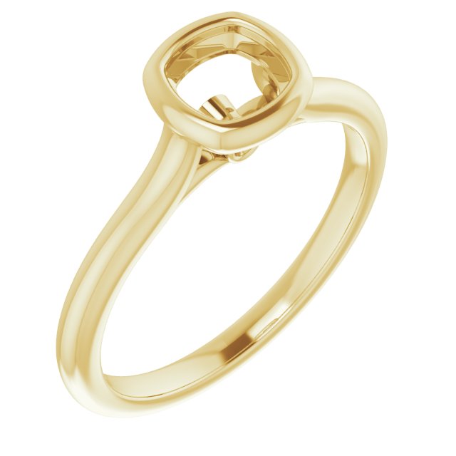 Bezel-Set Accented Engagement Ring