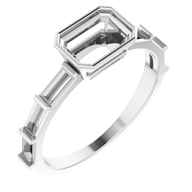 Bezel-Set Accented Engagement Ring or Band