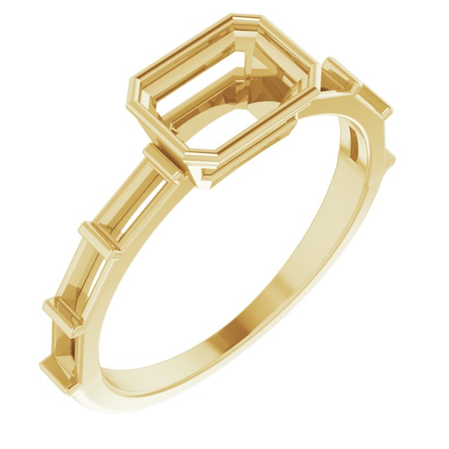 Bezel-Set Accented Engagement Ring or Band