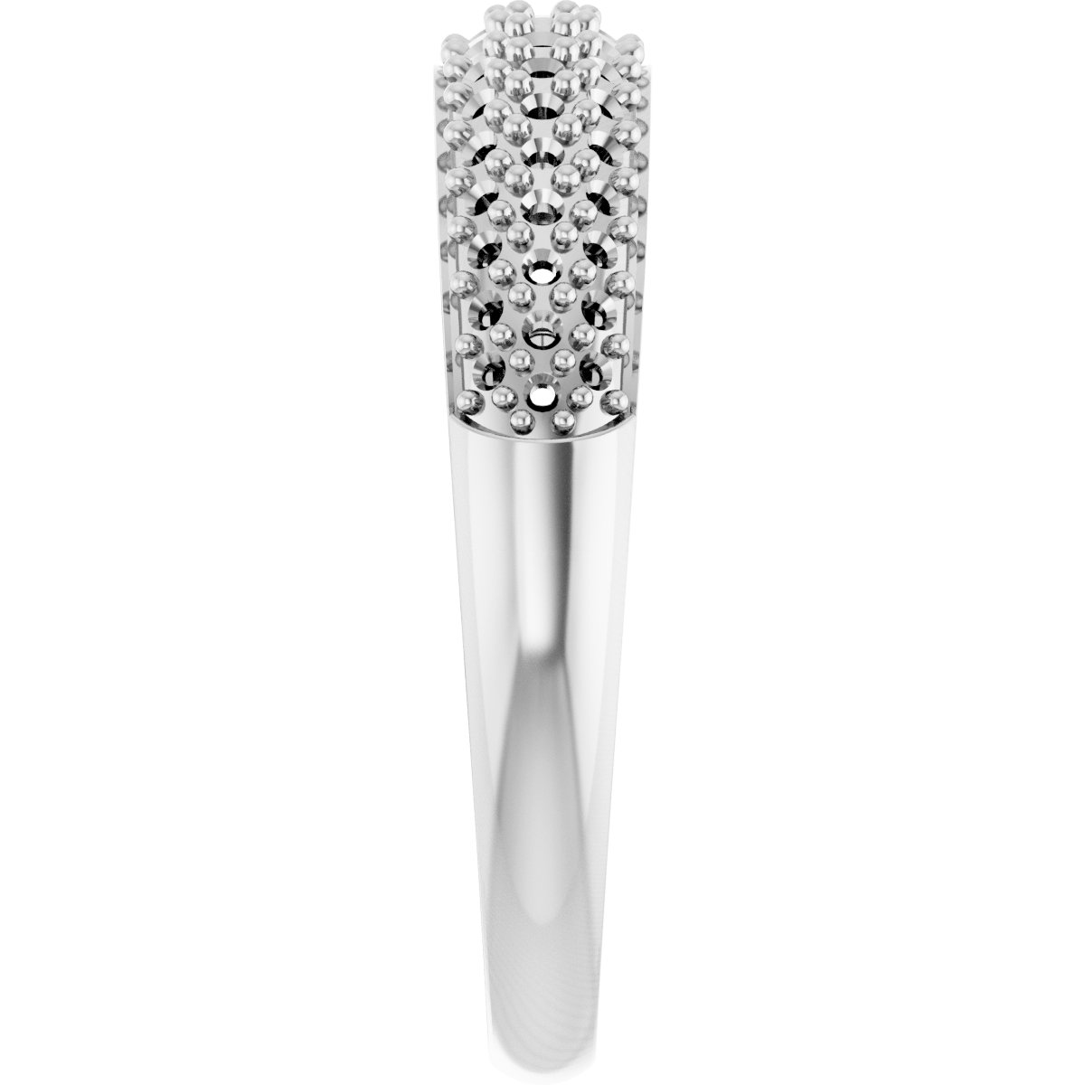 14K White 1/2 CTW Diamond Pavé Anniversary Band