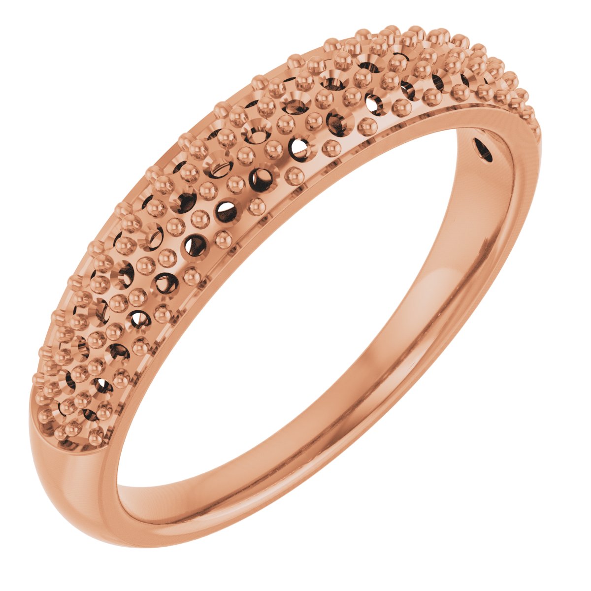 14K Rose 1/2 CTW Diamond Pavé Anniversary Band