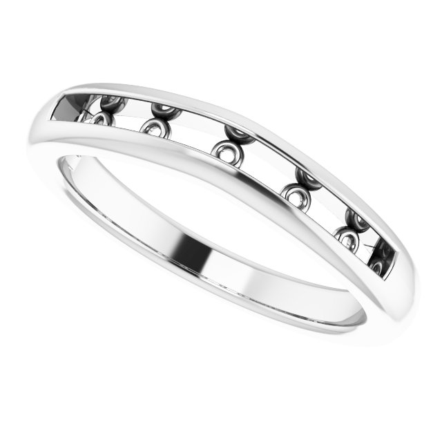 14K White 1/5 CTW Diamond Band 