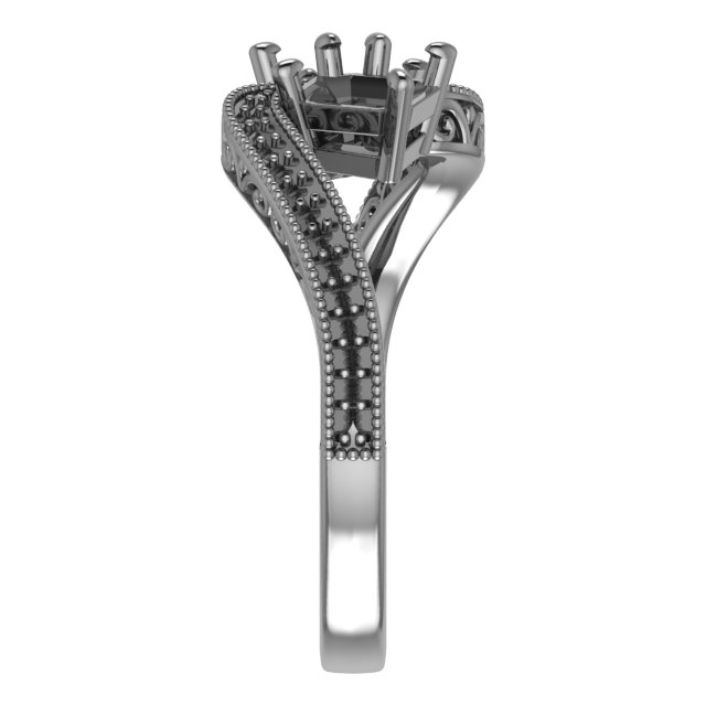 6x3.5 mm Marquise Engagement Ring Mounting view 4