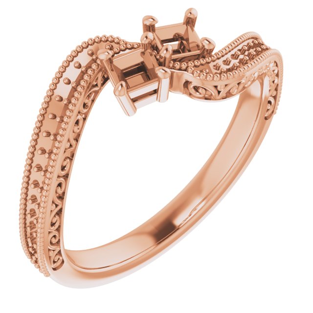 Two-Stone Scroll Engagement Ring