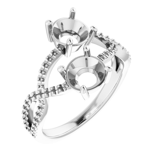 Two-Stone Criss-Cross Ring