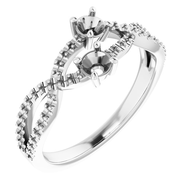 Two-Stone Criss-Cross Ring