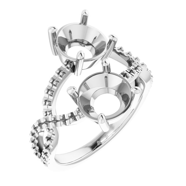 Two-Stone Criss-Cross Ring