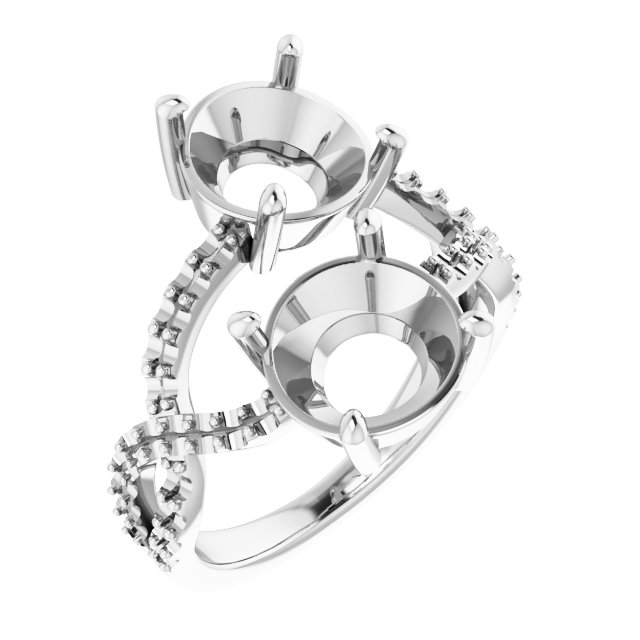 Two-Stone Criss-Cross Ring