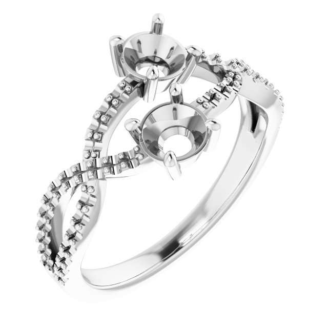 Two-Stone Criss-Cross Ring