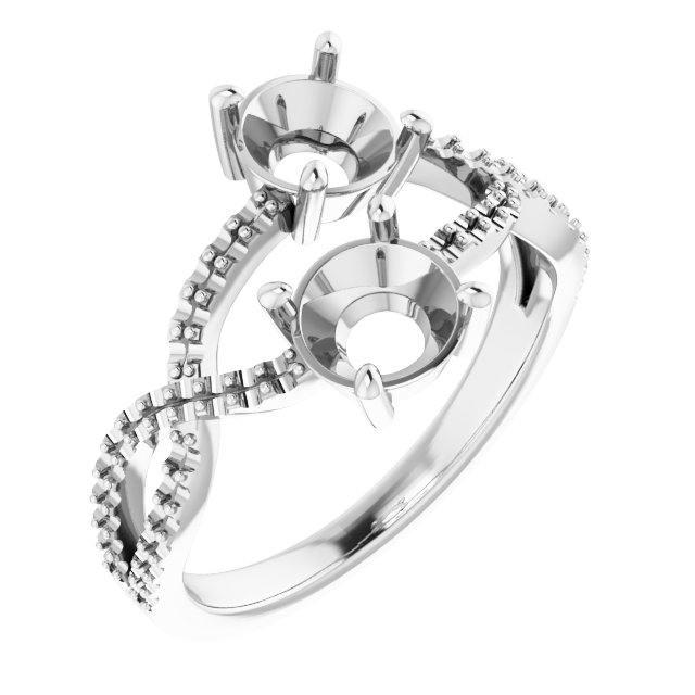 Two-Stone Criss-Cross Ring