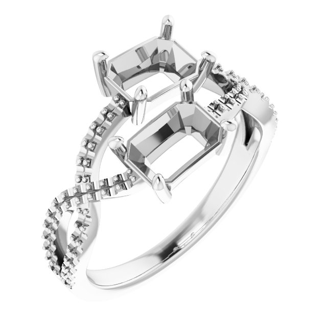 Two-Stone Criss-Cross Ring