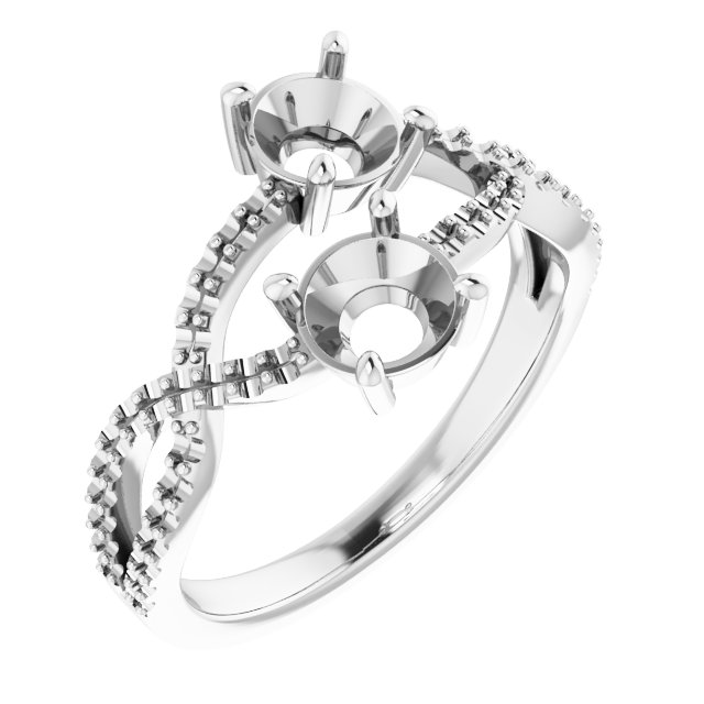Two-Stone Criss-Cross Ring