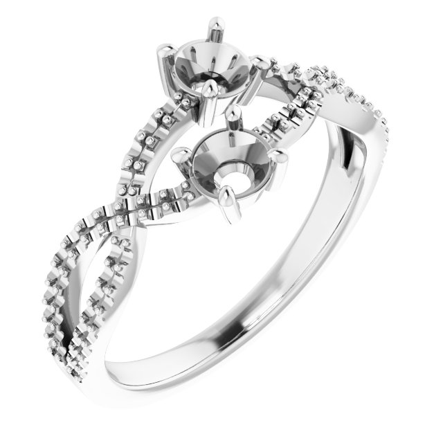Two-Stone Criss-Cross Ring