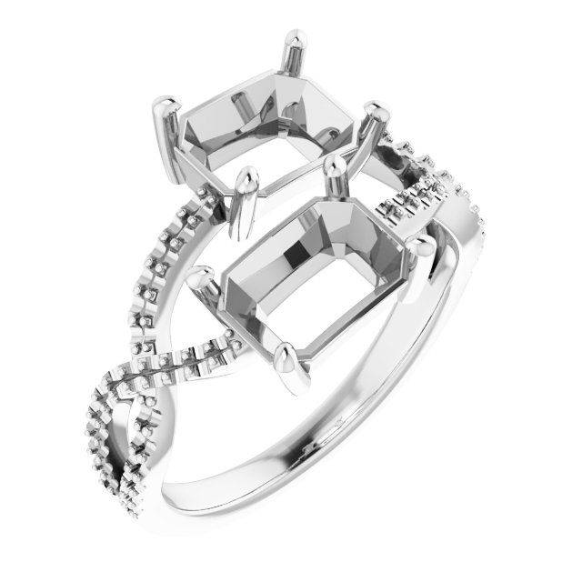 Two-Stone Criss-Cross Ring