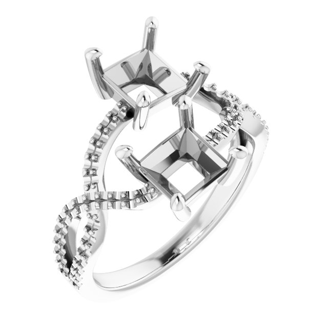 Two-Stone Criss-Cross Ring