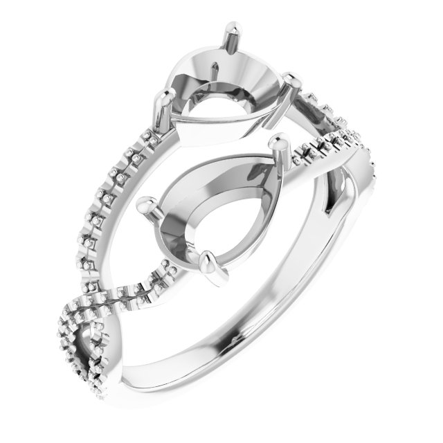 Two-Stone Criss-Cross Ring