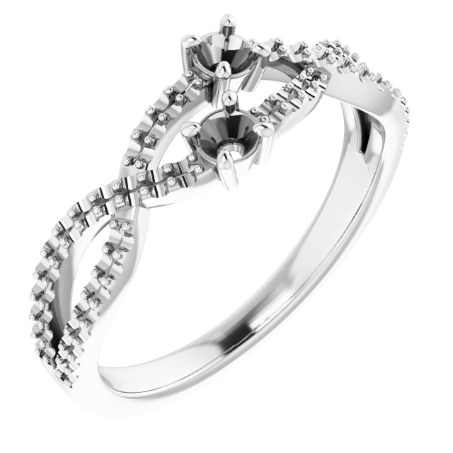 Two-Stone Criss-Cross Ring