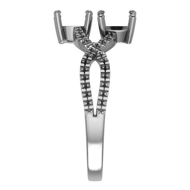 4 mm Round 5/8 CTW Natural Diamond Two-Stone Ring view 4