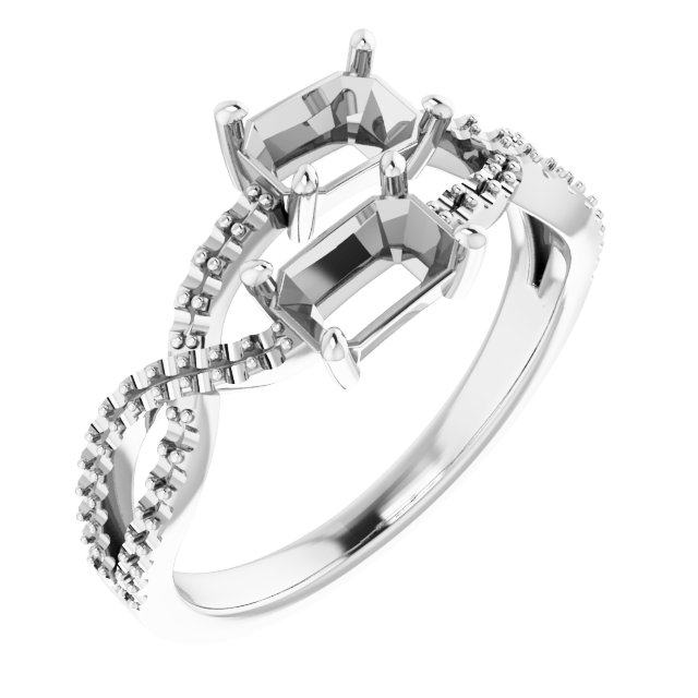 Two-Stone Criss-Cross Ring