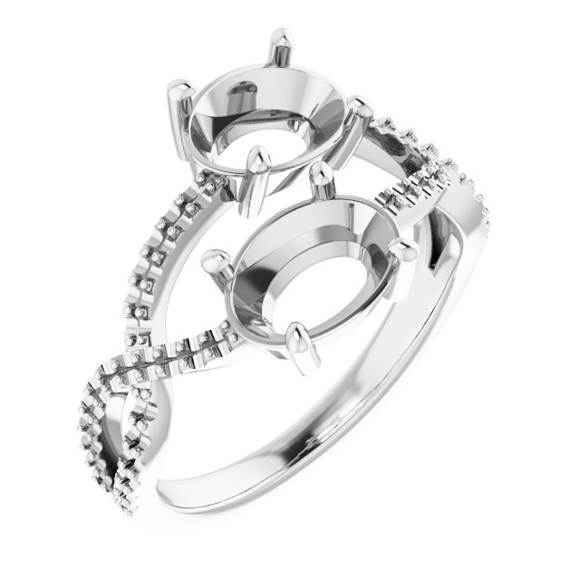 Two-Stone Criss-Cross Ring