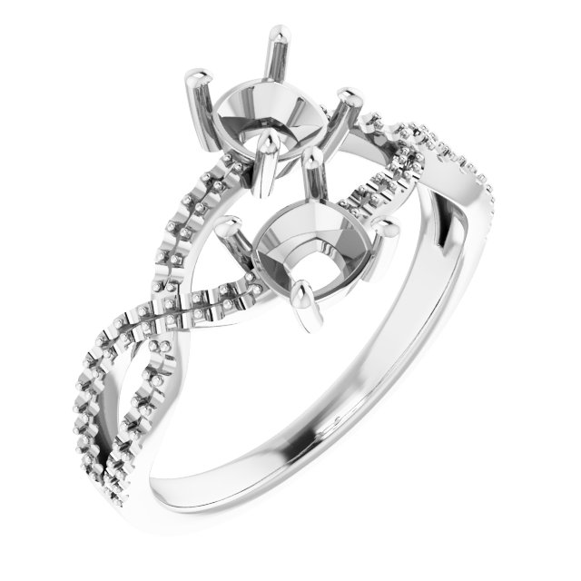 Two-Stone Criss-Cross Ring