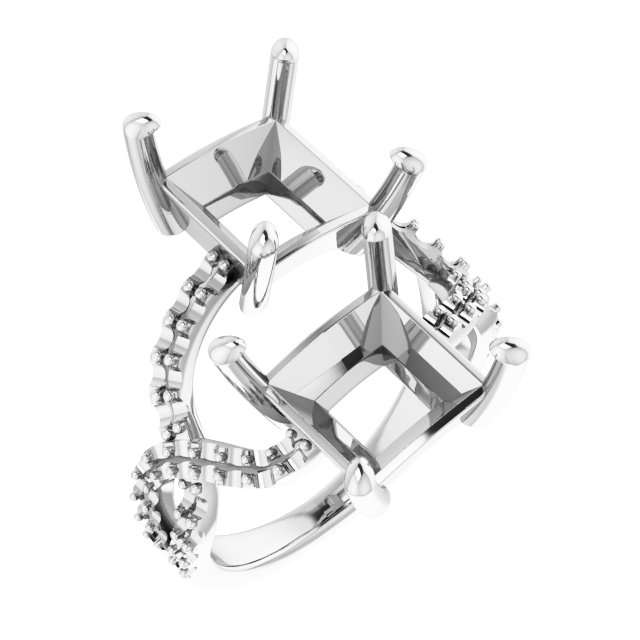 Two-Stone Criss-Cross Ring