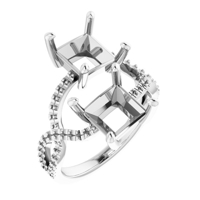Two-Stone Criss-Cross Ring