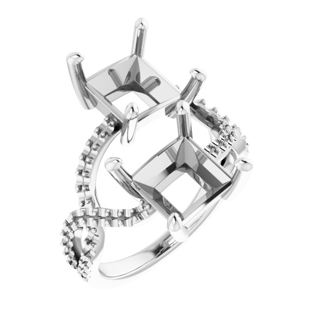 Two-Stone Criss-Cross Ring