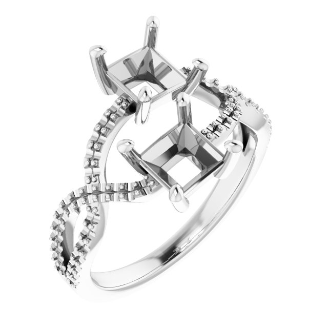 Two-Stone Criss-Cross Ring