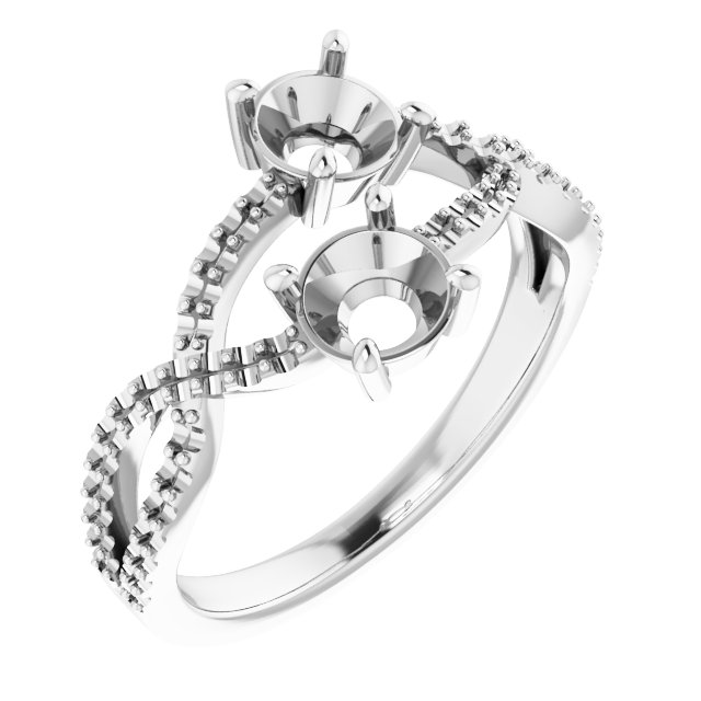 Two-Stone Criss-Cross Ring