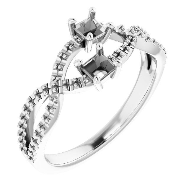 Two-Stone Criss-Cross Ring