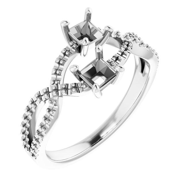 Two-Stone Criss-Cross Ring