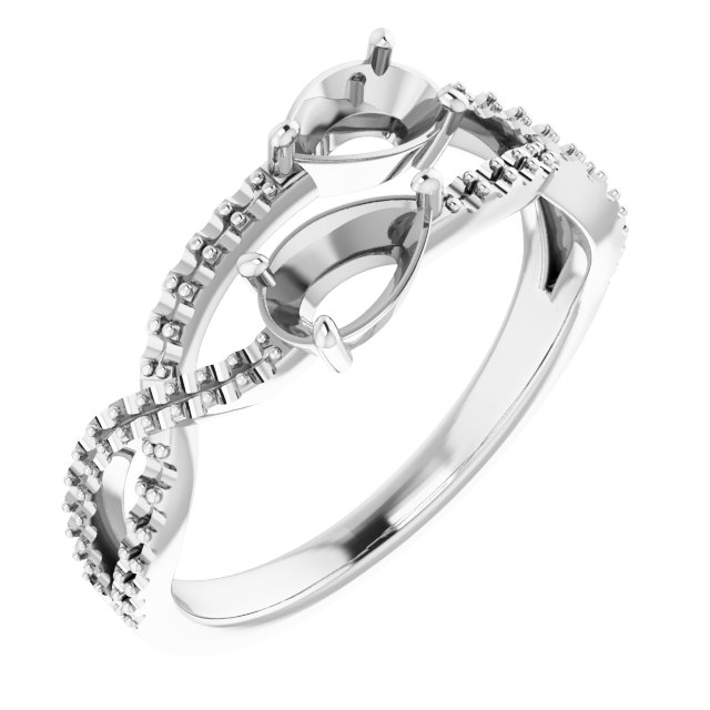 Two-Stone Criss-Cross Ring