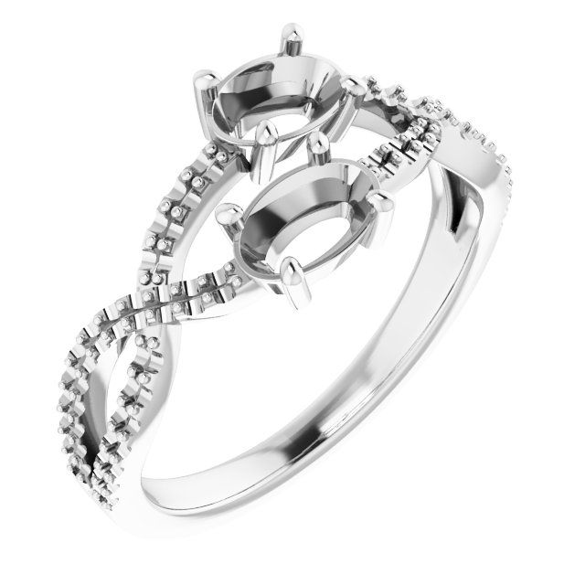 Two-Stone Criss-Cross Ring