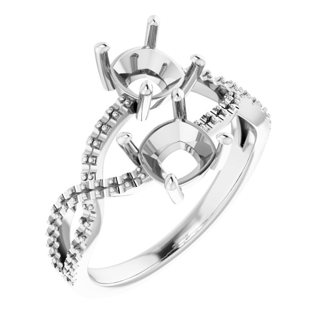 Two-Stone Criss-Cross Ring