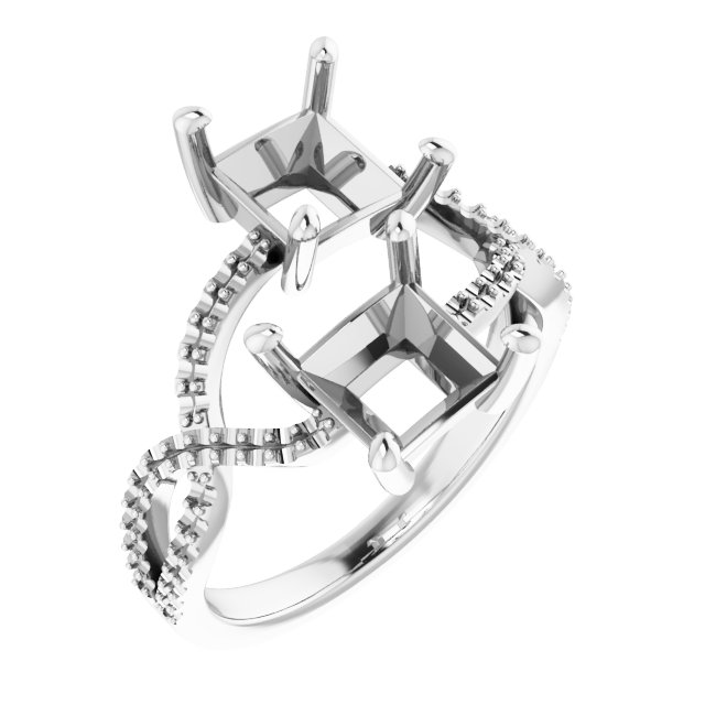 Two-Stone Criss-Cross Ring