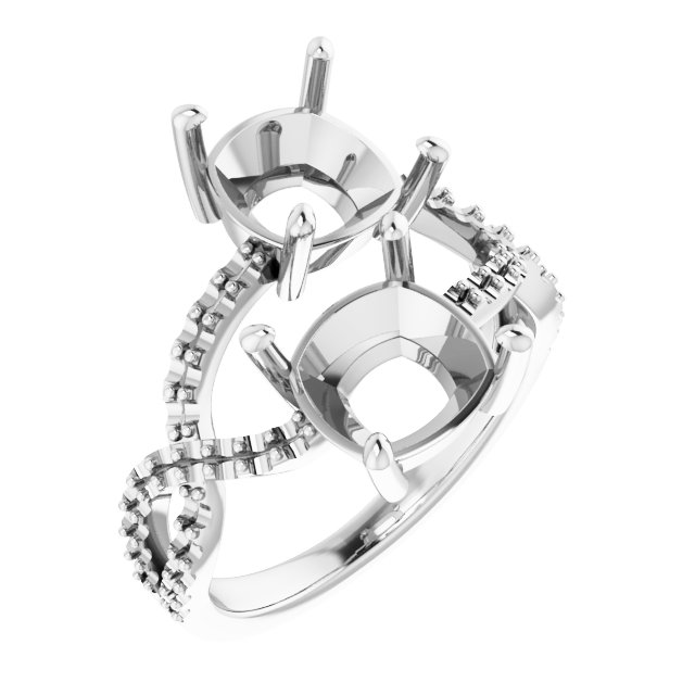 Two-Stone Criss-Cross Ring