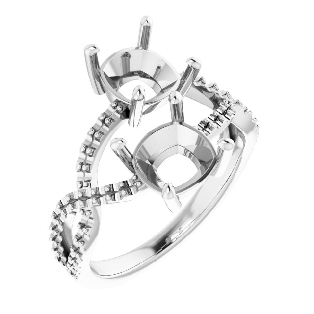 Two-Stone Criss-Cross Ring