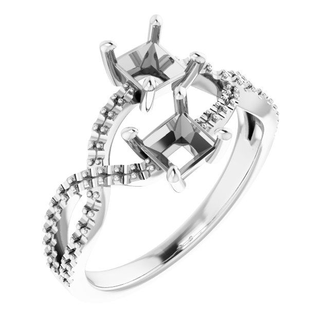 Two-Stone Criss-Cross Ring