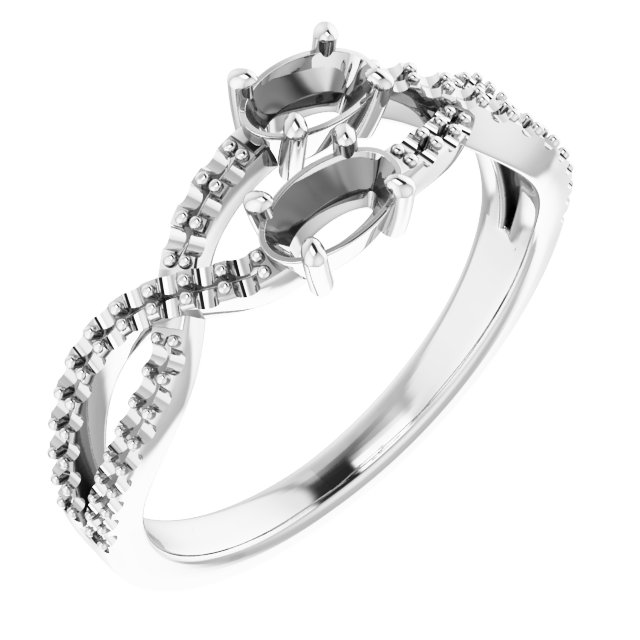 Two-Stone Criss-Cross Ring