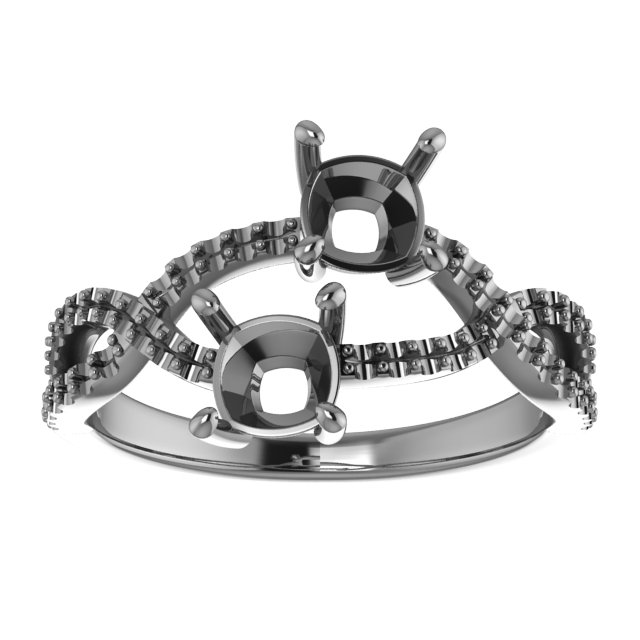 4 mm Round 5/8 CTW Natural Diamond Two-Stone Ring view 3