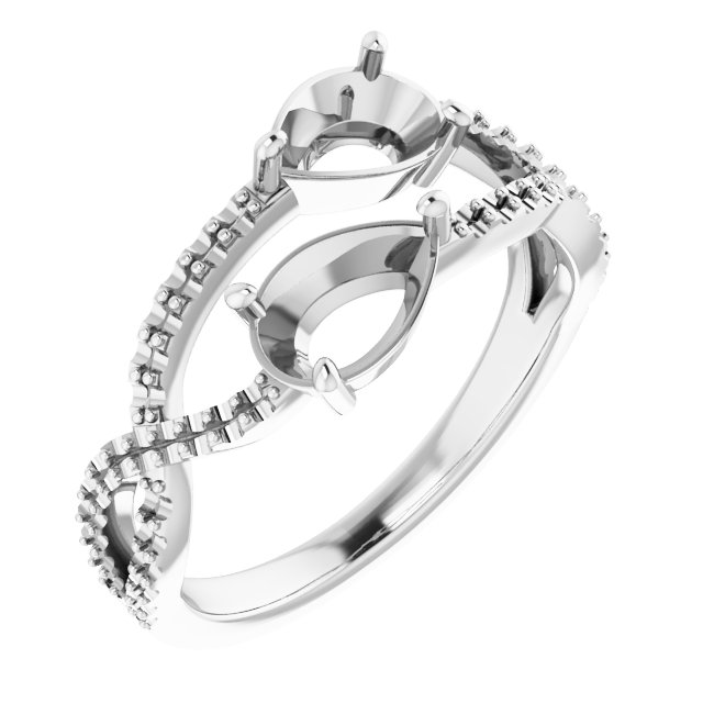 Two-Stone Criss-Cross Ring