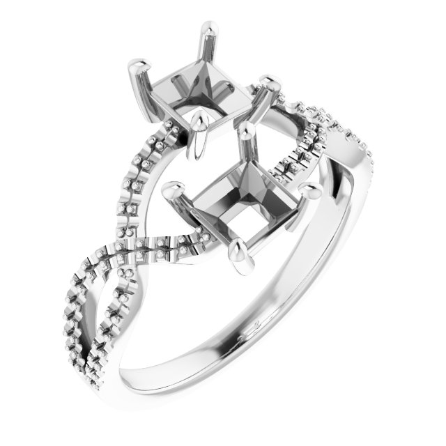 Two-Stone Criss-Cross Ring