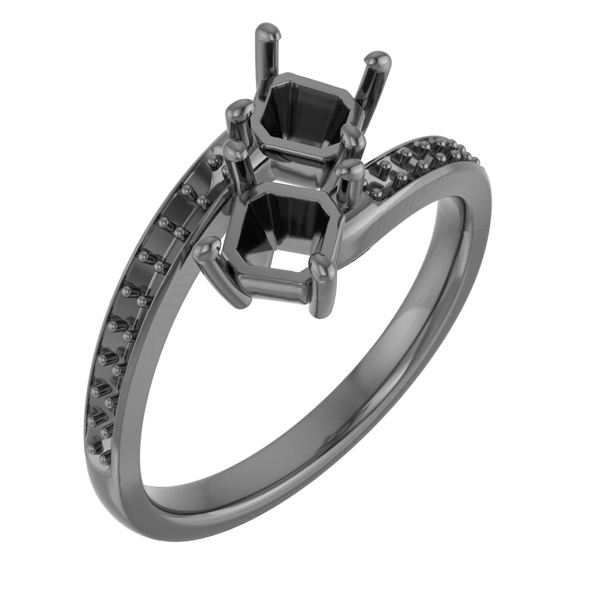 10 mm Square Engagement Ring Mounting