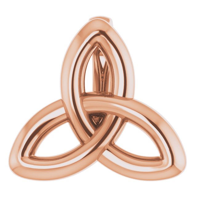 14K Rose 10x9.3 mm Celtic-Inspired Trinity Pendant