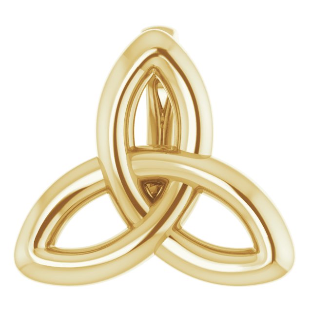 14K Yellow Celtic-Inspired Trinity Pendant